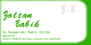 zoltan babik business card